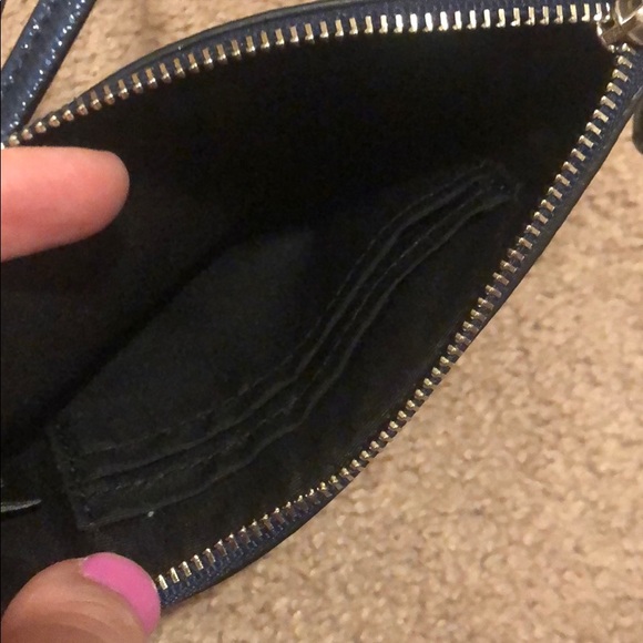 Navy blue coach wristlet hint of sparkle - Picture 5 of 5
